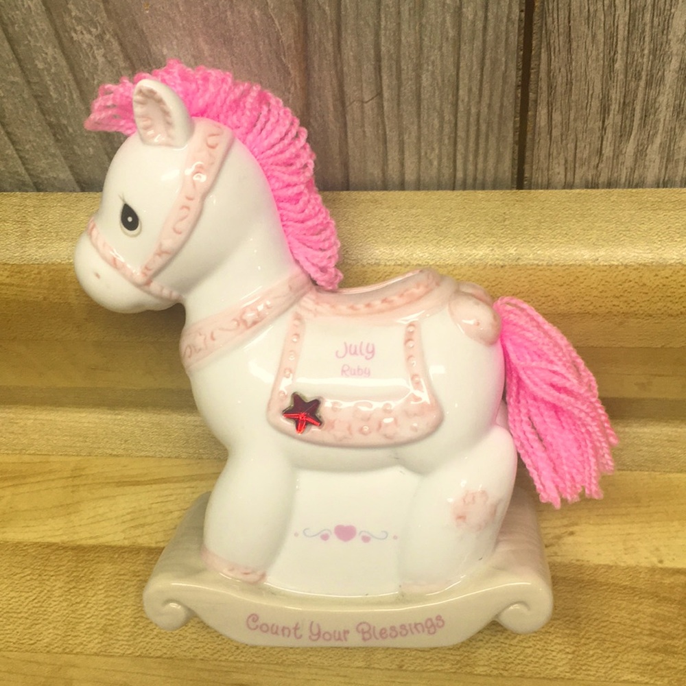 PRECIOUS MOMENTS July Horse "Piggy" Bank